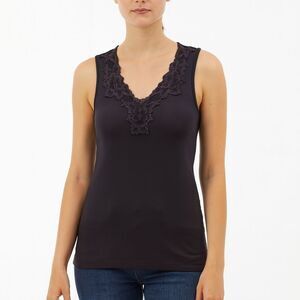 BR Vintage Y2K Chocolate Brown Lace Cami Tank Office Siren XS Whimsigoth Romance